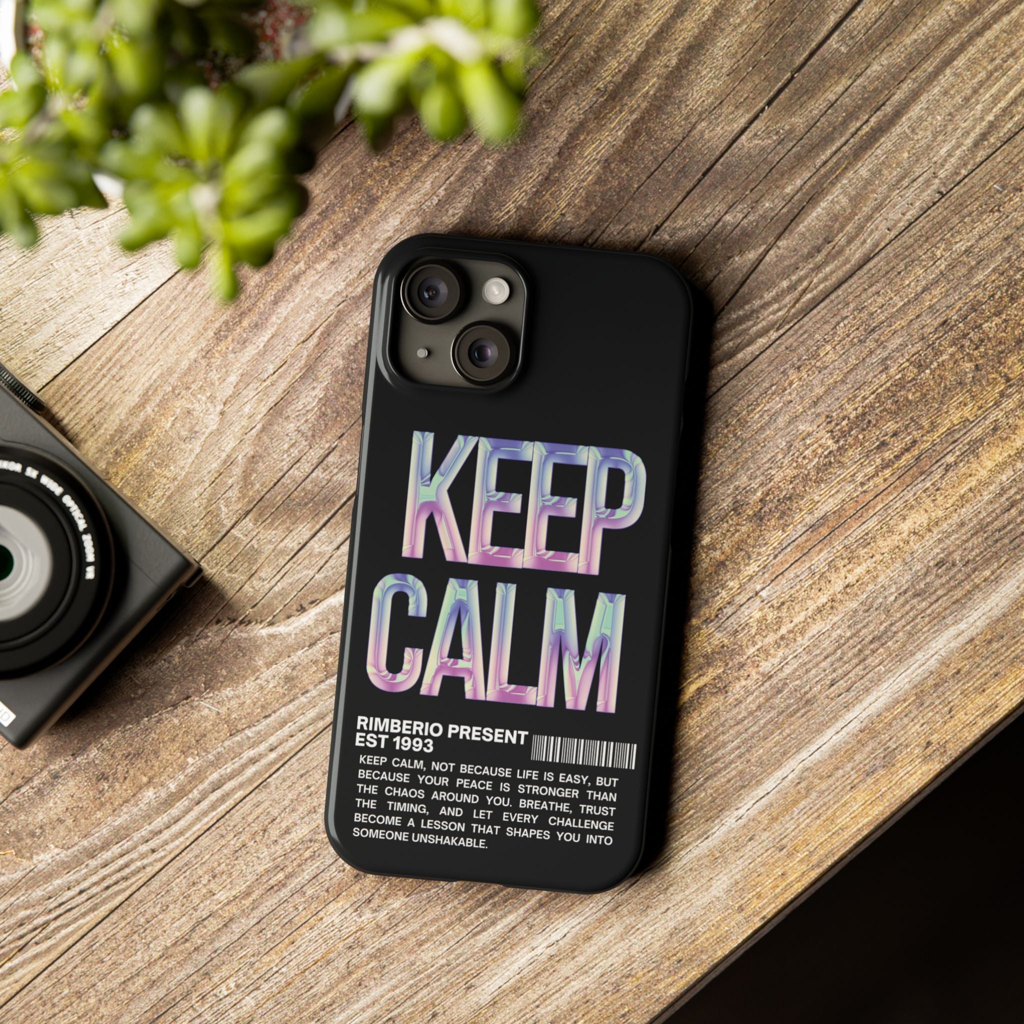 Motivational Slim Phone Case - Keep Calm Design