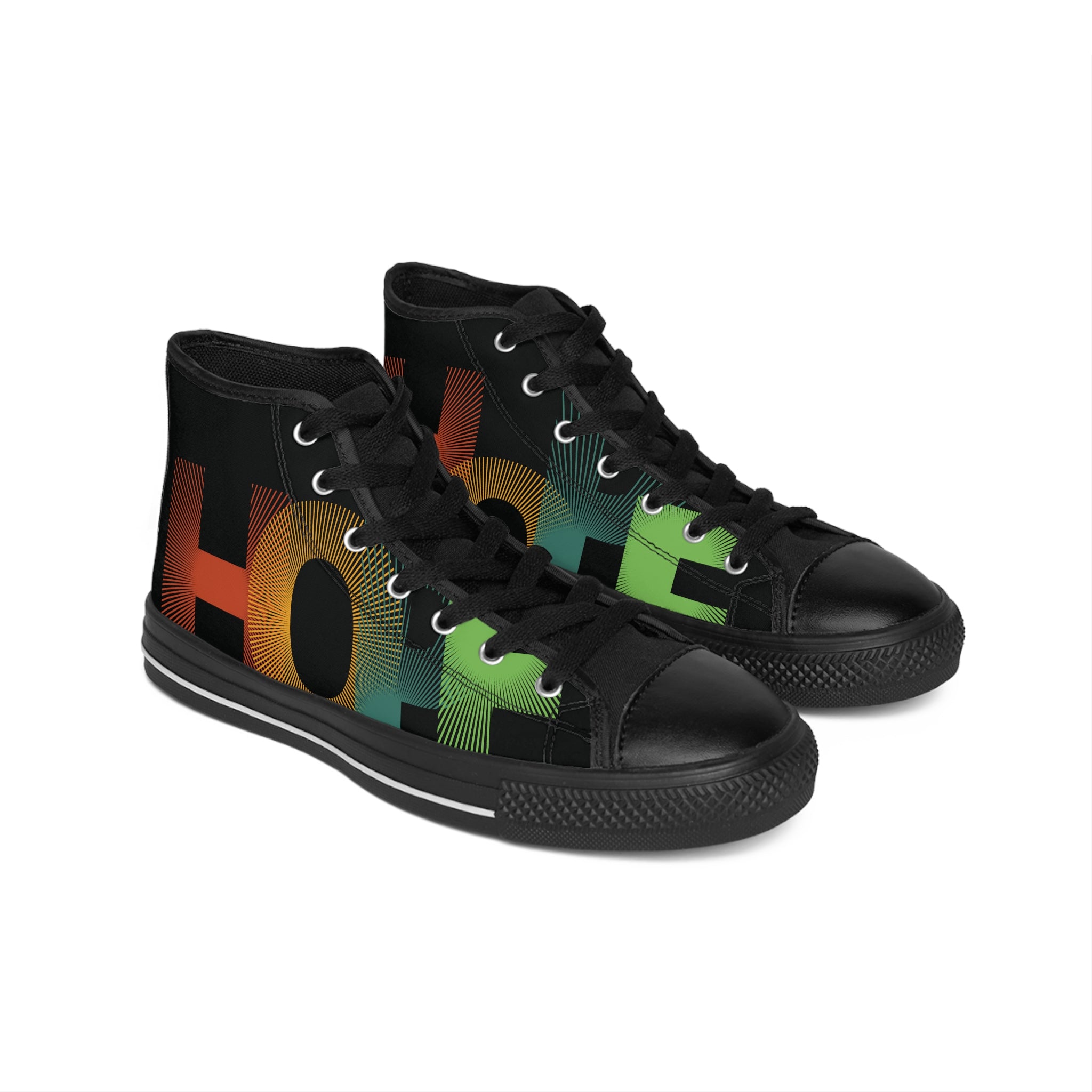 Colorful 'Hope' High-Top Sneakers
