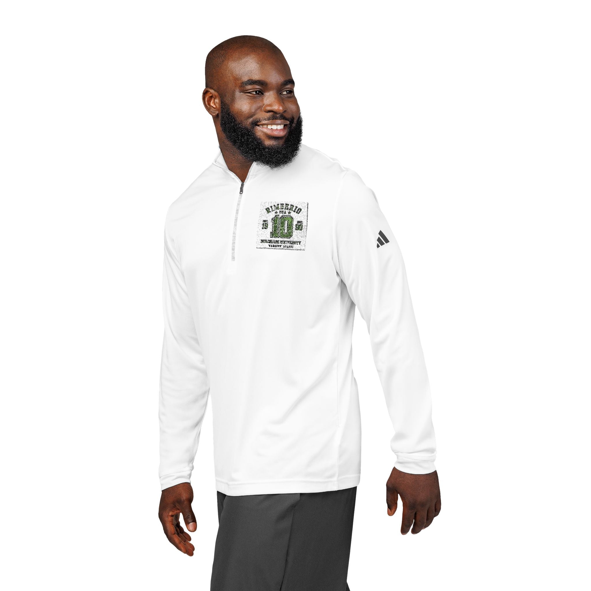 adidas® Quarter-Zip Pullover with Logo Embroidery
