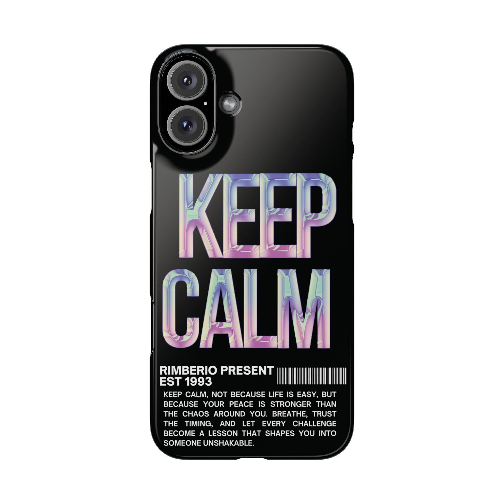 Motivational Slim Phone Case - Keep Calm Design