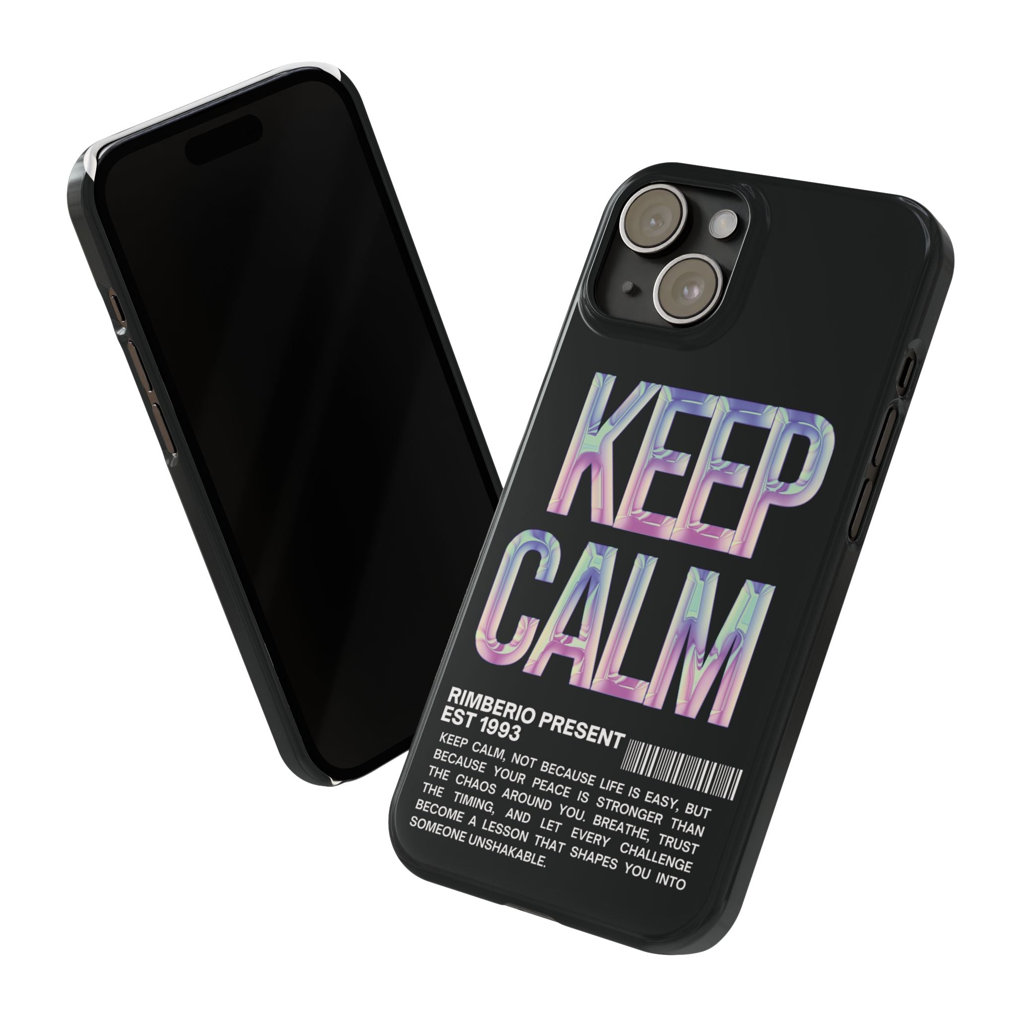 Motivational Slim Phone Case - Keep Calm Design