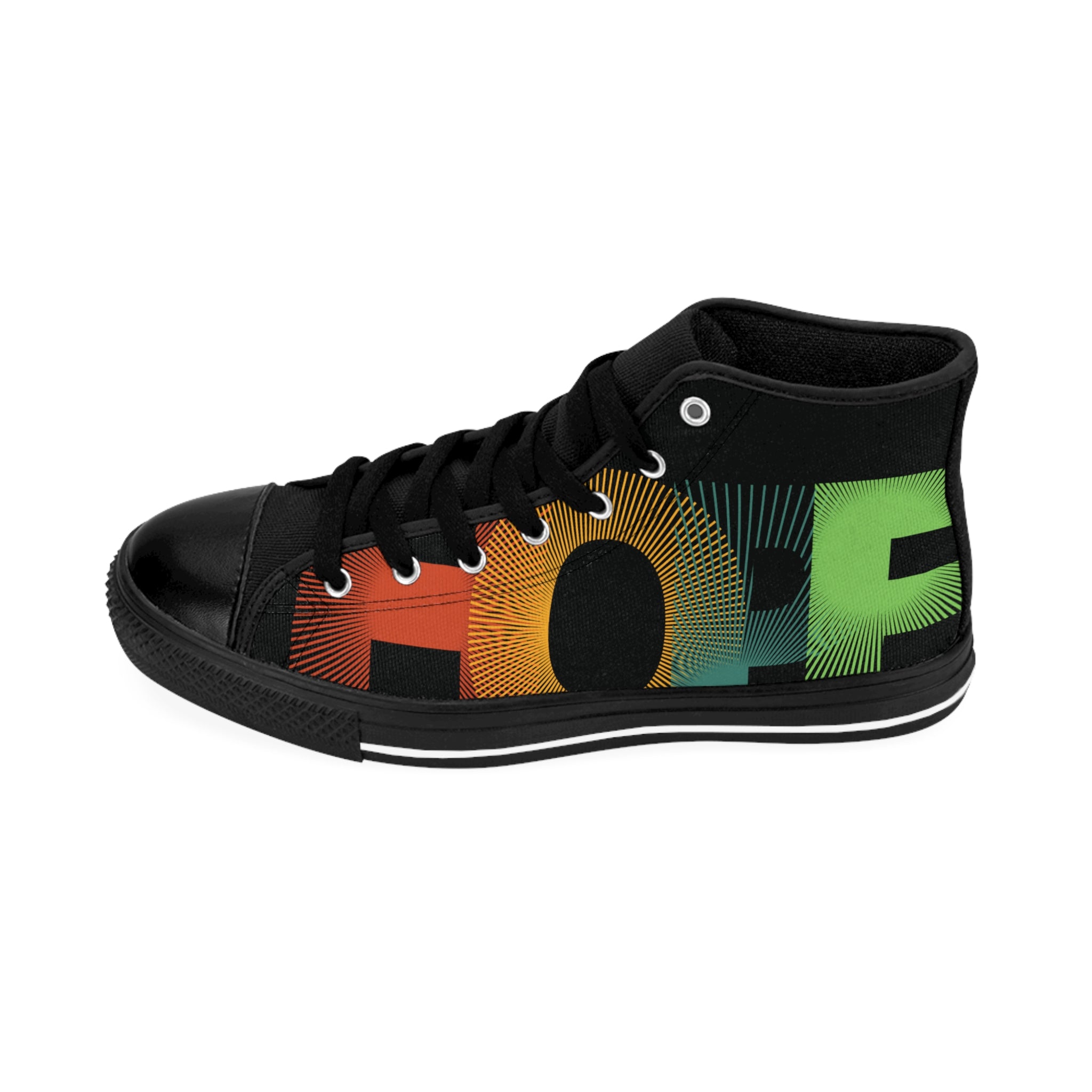 Colorful 'Hope' High-Top Sneakers