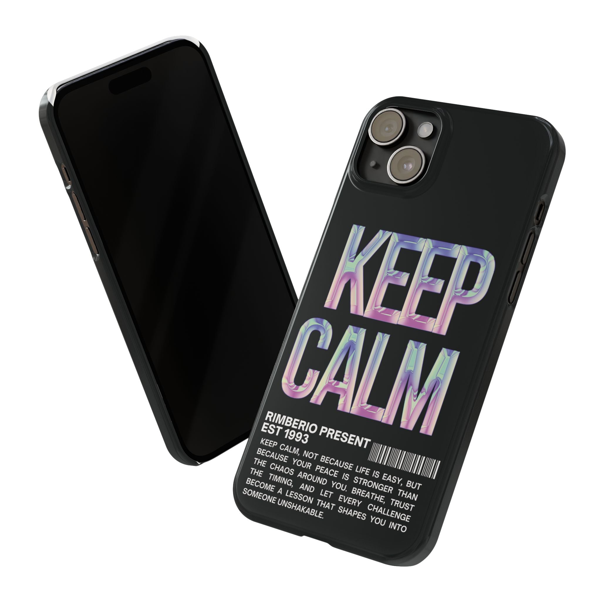 Motivational Slim Phone Case - Keep Calm Design
