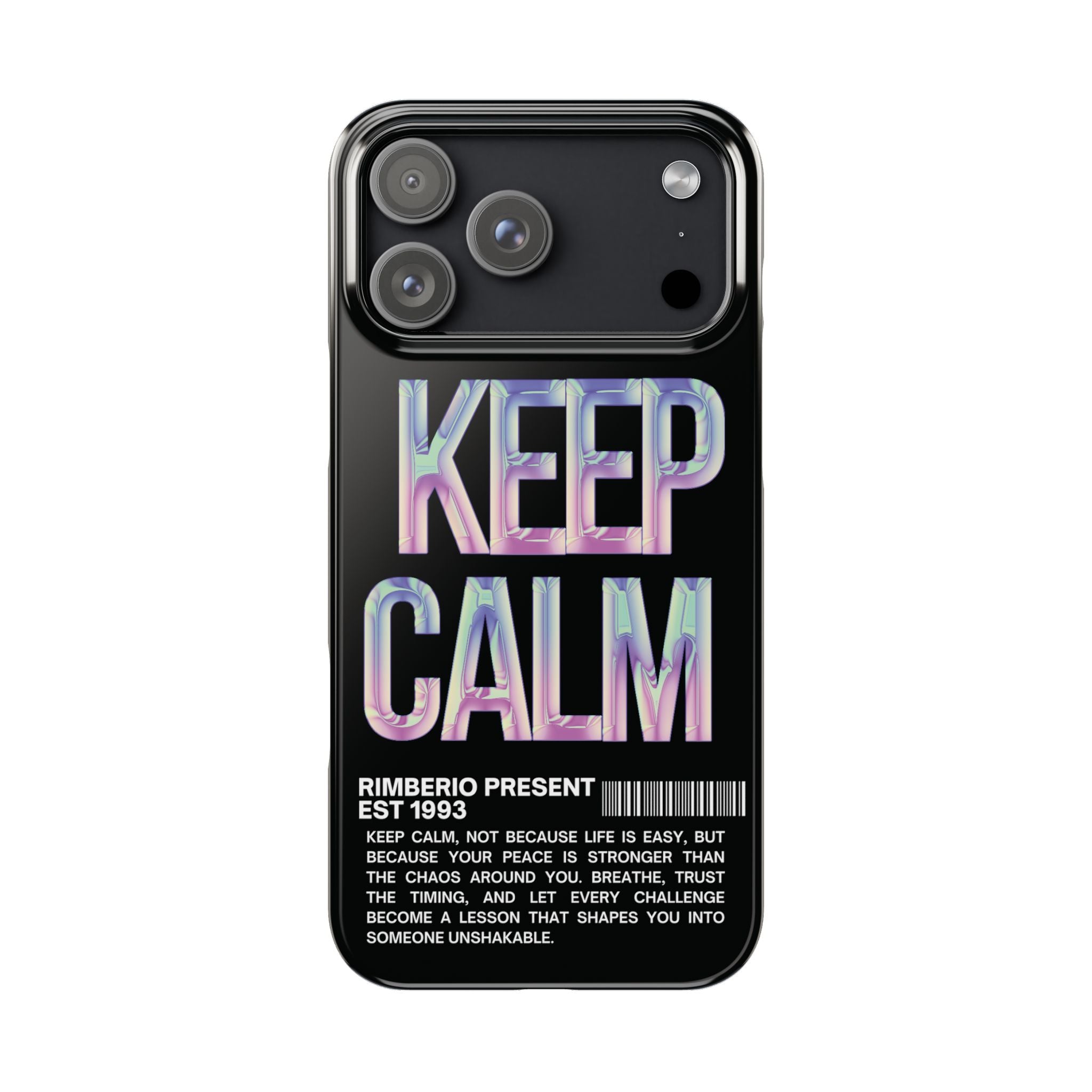 Motivational Slim Phone Case - Keep Calm Design