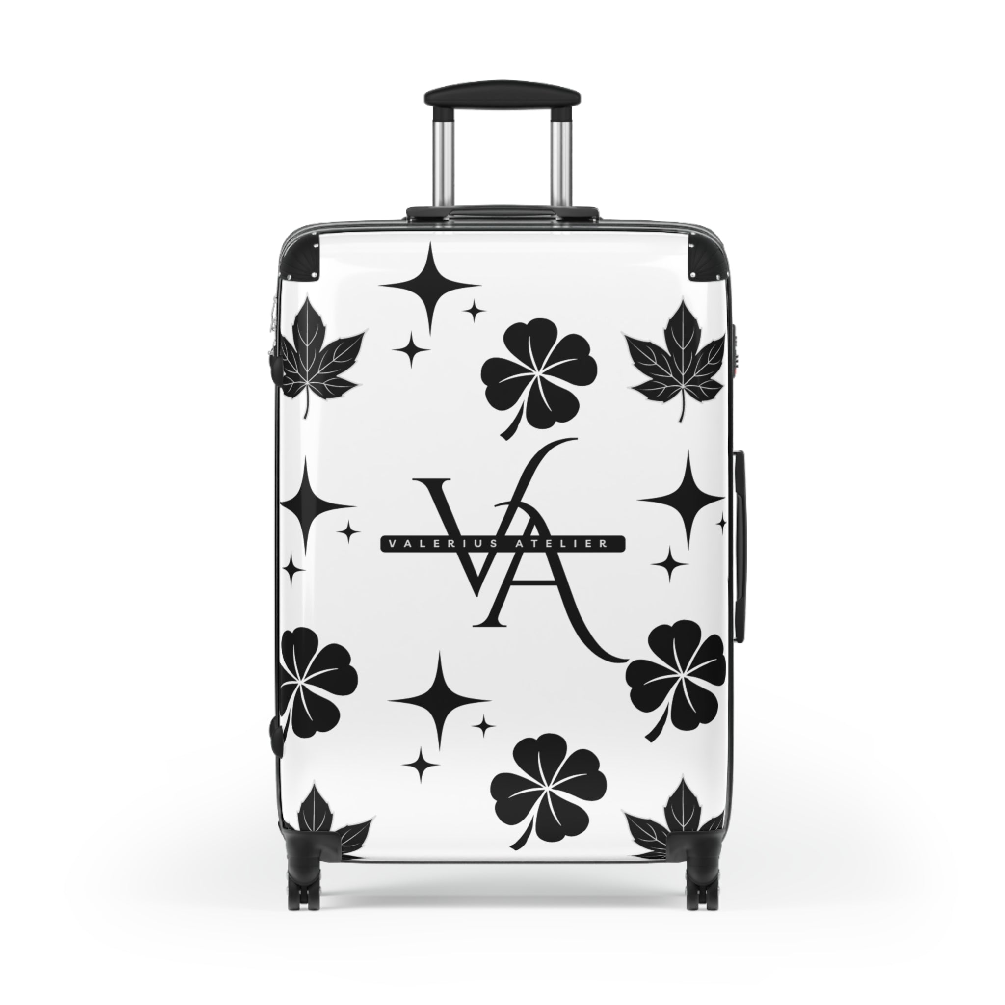 Monogram Travel Carry-On — Black Clover Pattern Suitcase
