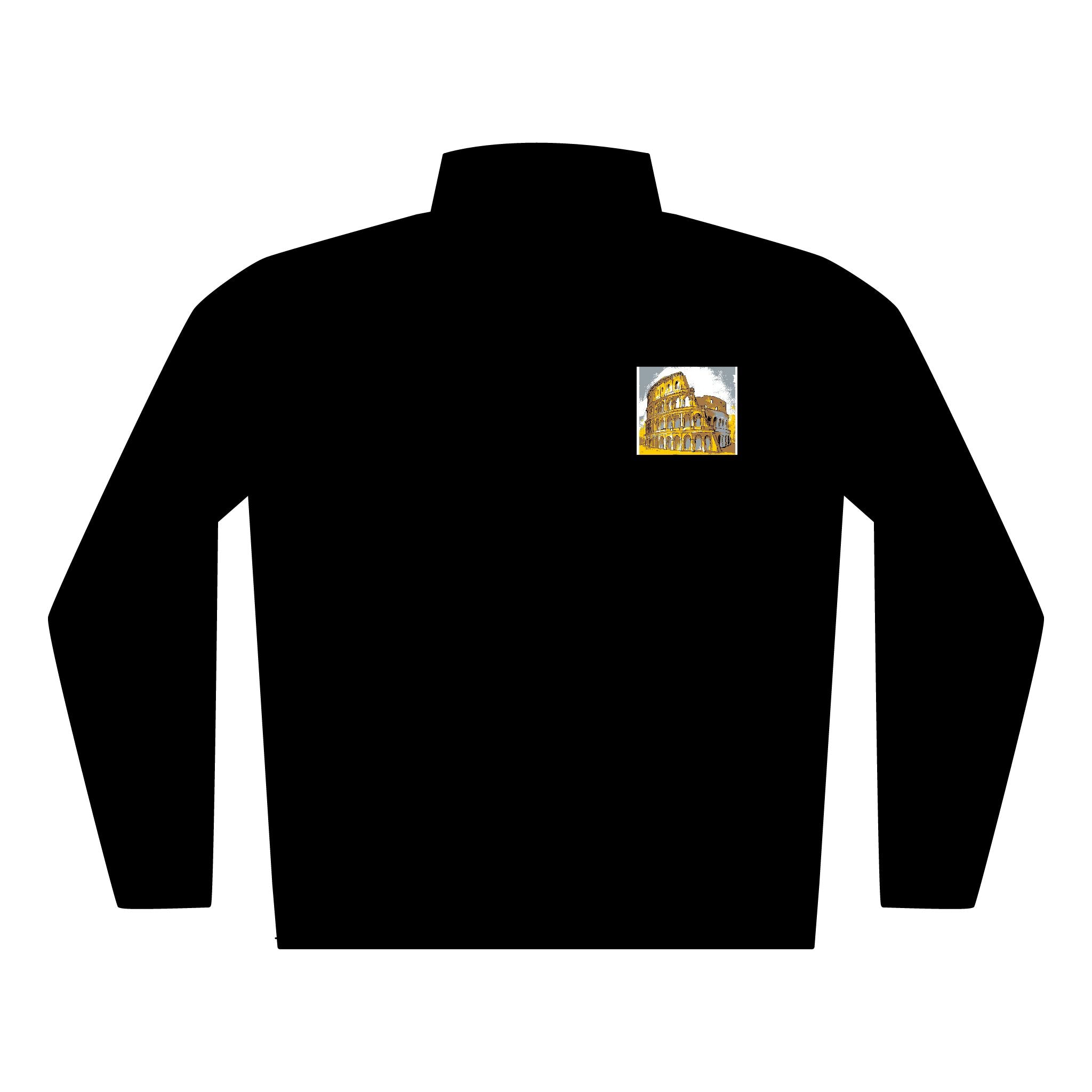 Quilted Embroidered Jacket — Golden Colosseum Chest Patch