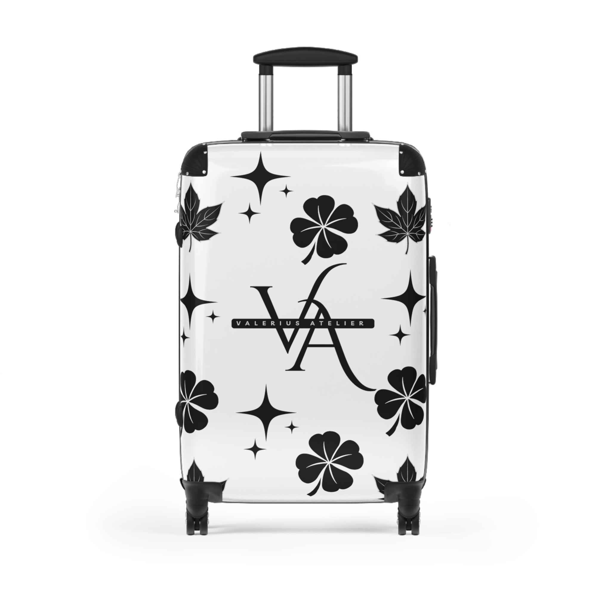 Monogram Travel Carry-On — Black Clover Pattern Suitcase