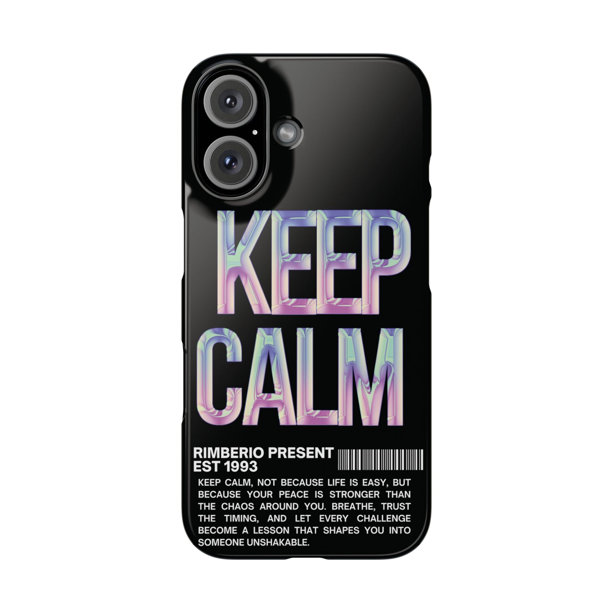 Motivational Slim Phone Case - Keep Calm Design