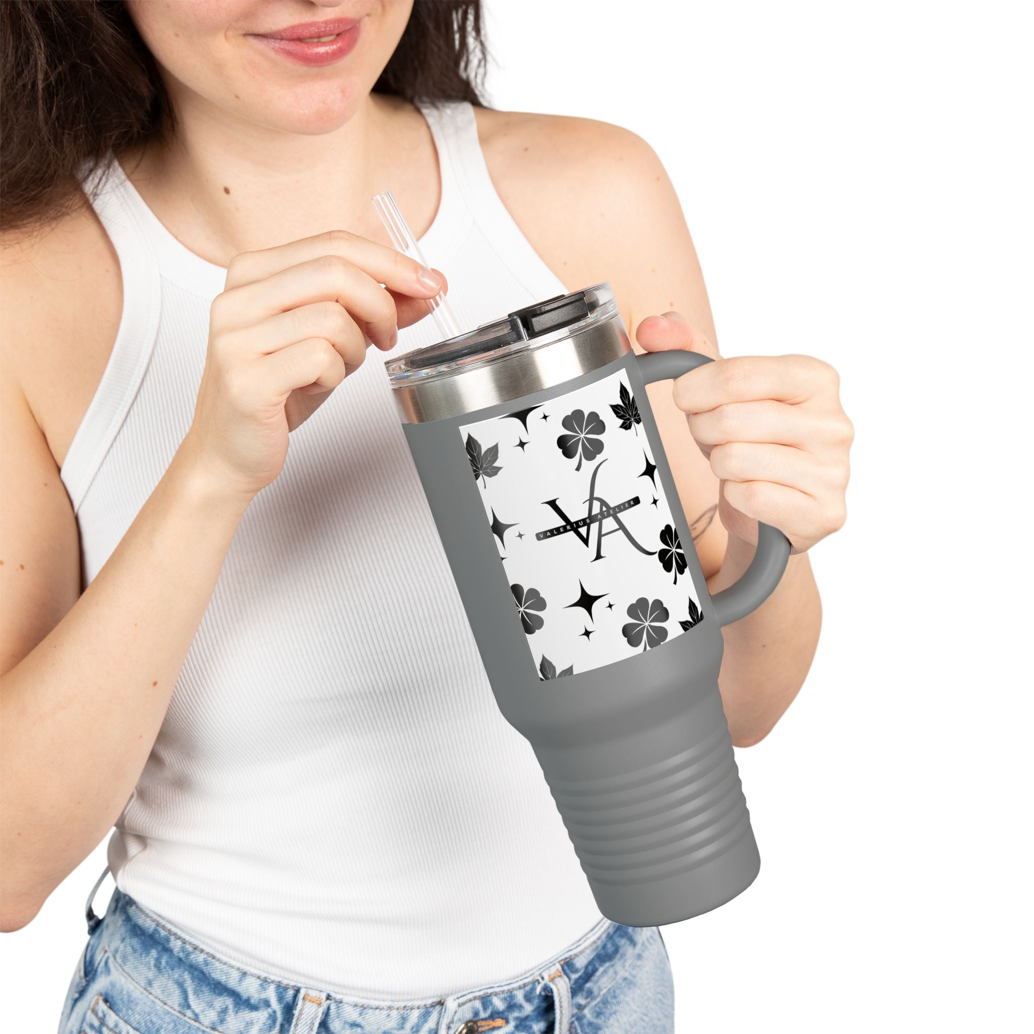 Custom Valerius Atelier Stylish Insulated Travel Mug