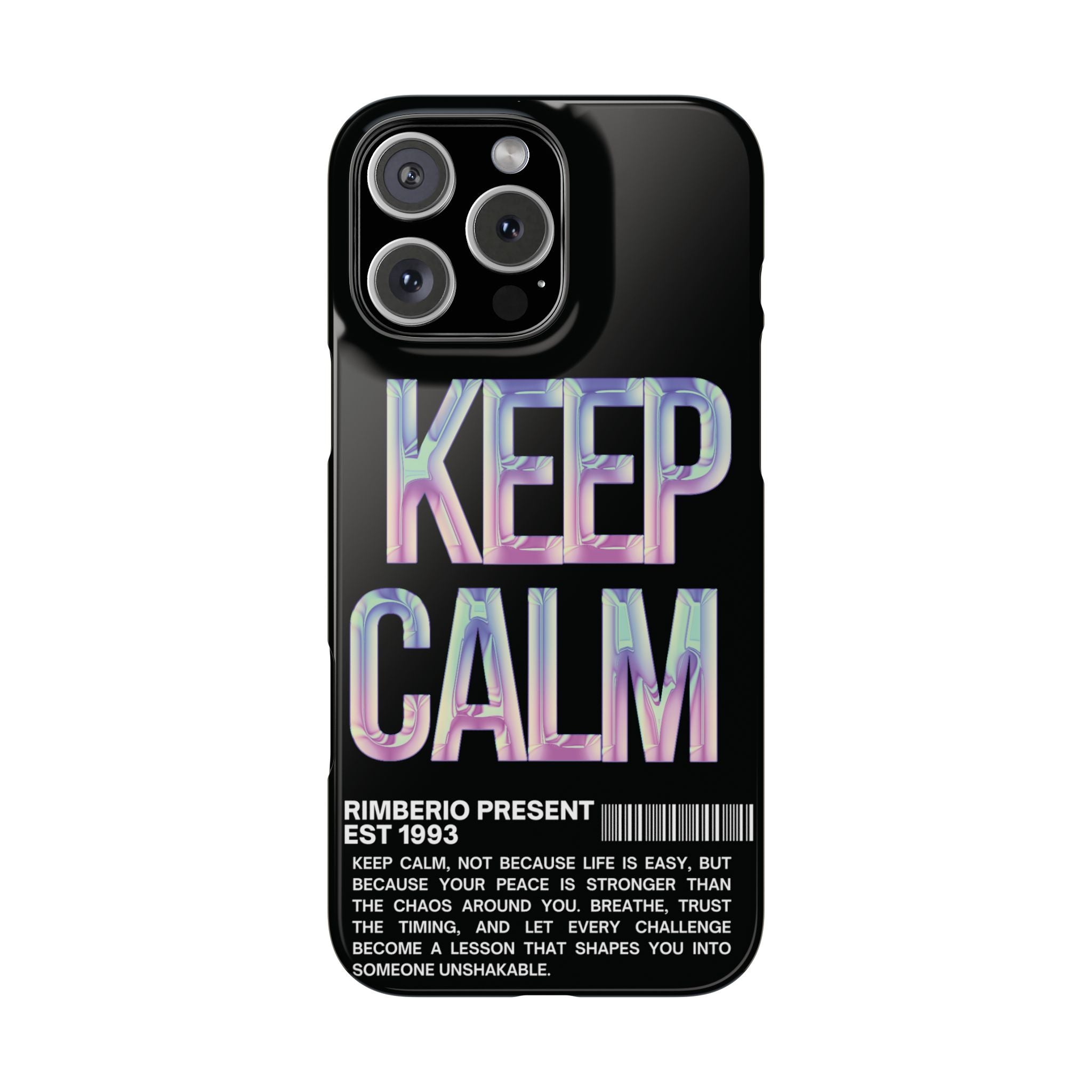 Motivational Slim Phone Case - Keep Calm Design
