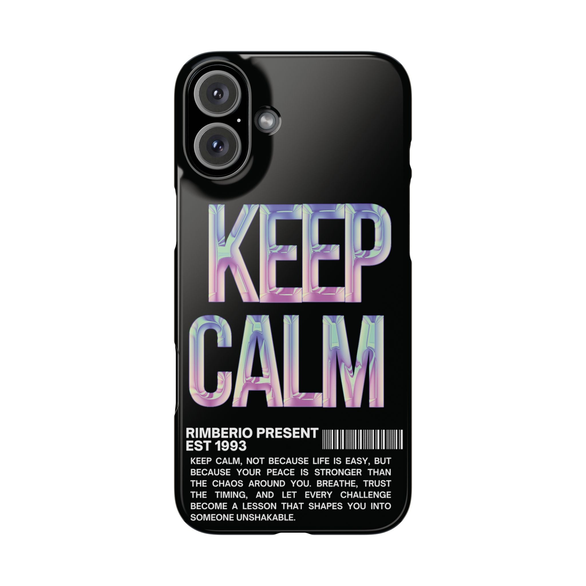 Motivational Slim Phone Case - Keep Calm Design