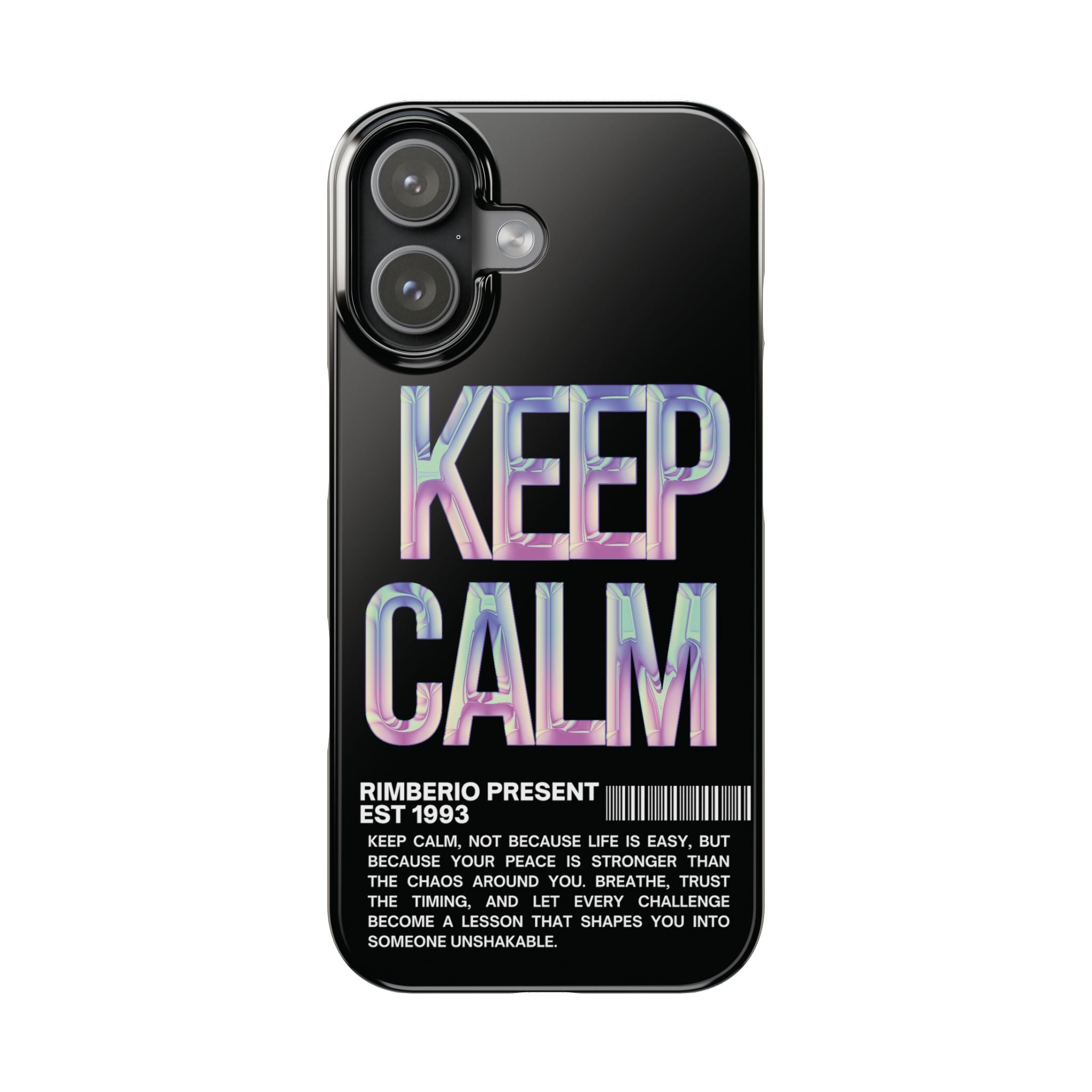 Motivational Slim Phone Case - Keep Calm Design