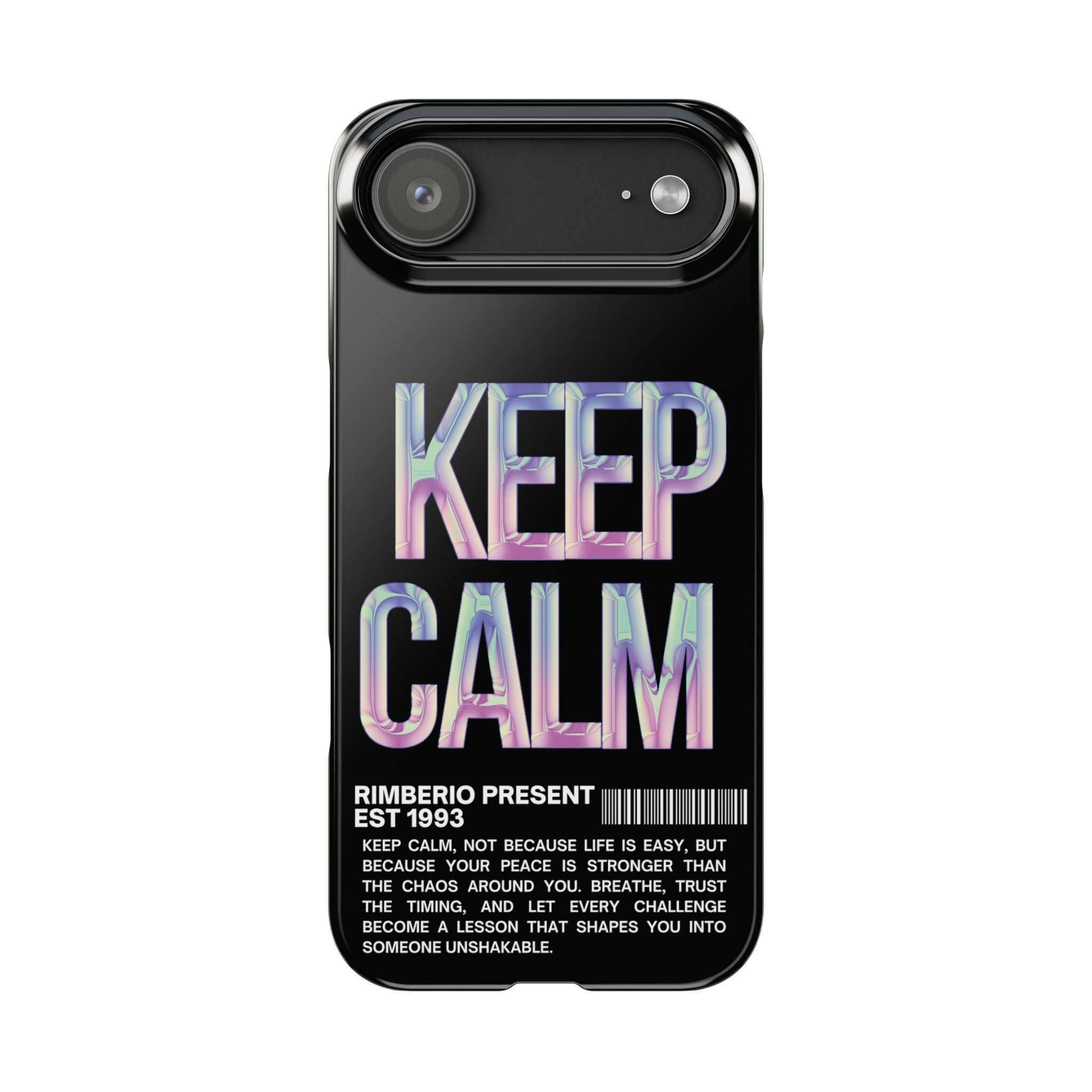 Motivational Slim Phone Case - Keep Calm Design