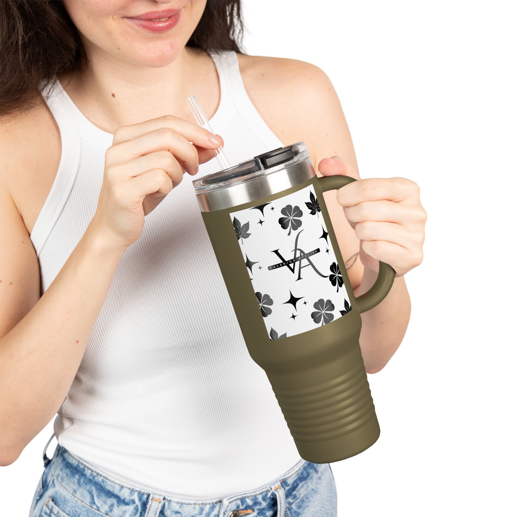 Custom Valerius Atelier Stylish Insulated Travel Mug