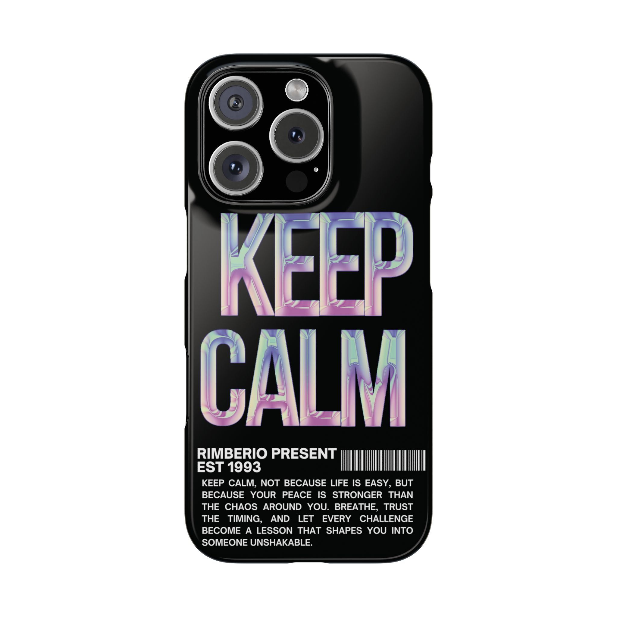 Motivational Slim Phone Case - Keep Calm Design