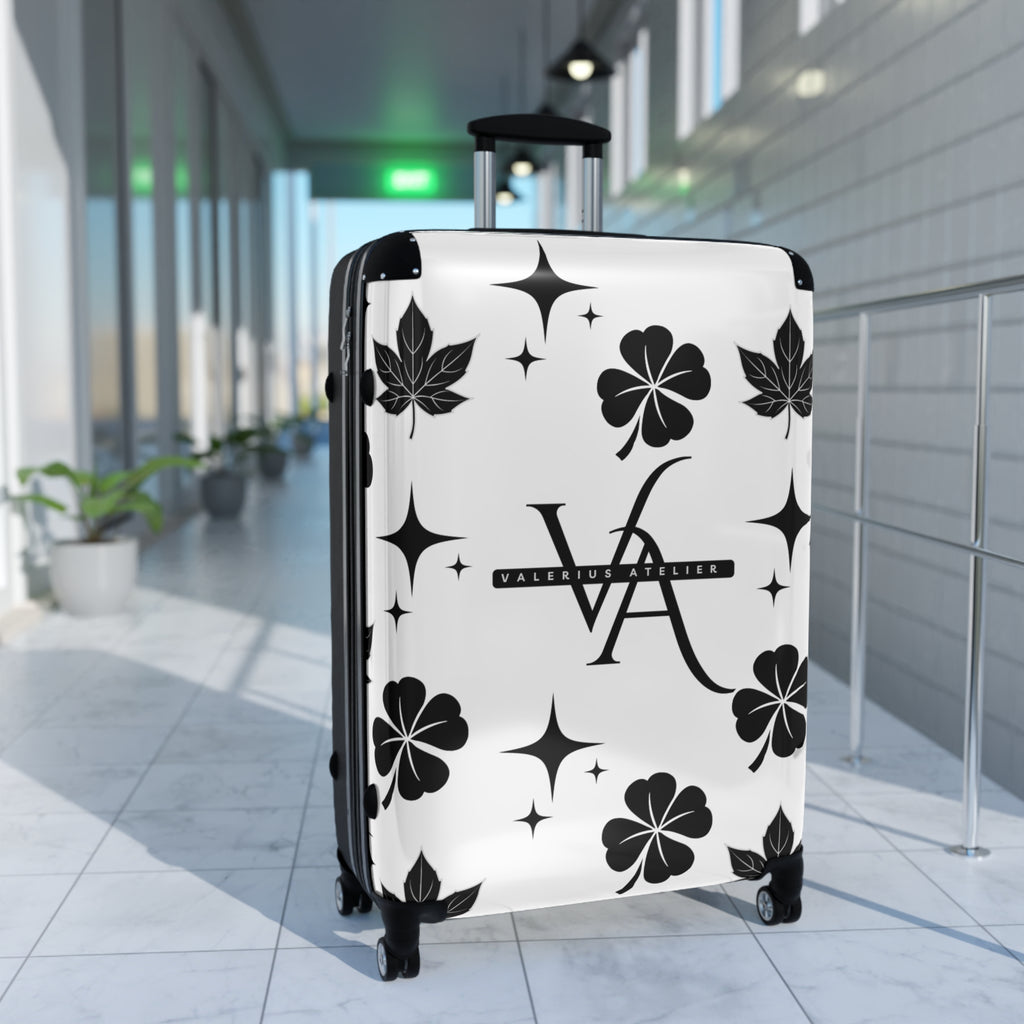 Monogram Travel Carry-On — Black Clover Pattern Suitcase