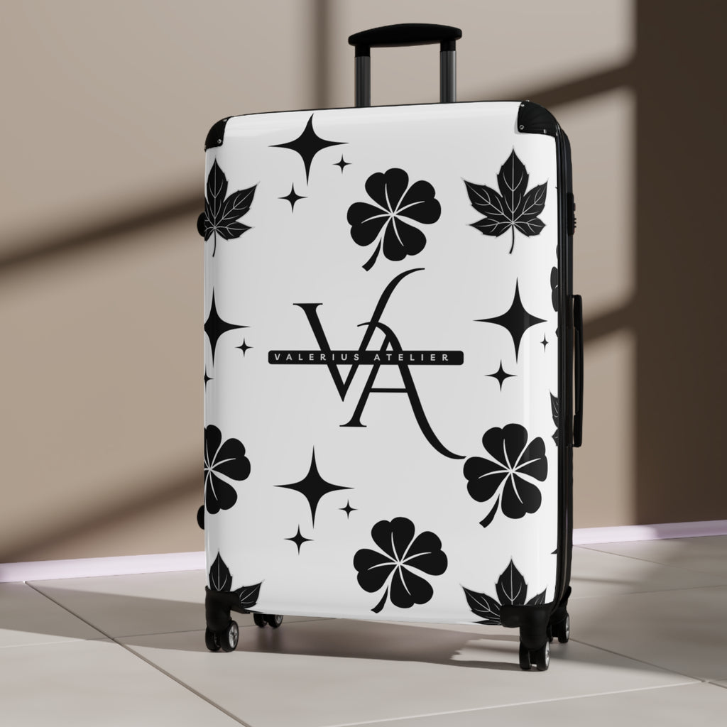 Monogram Travel Carry-On — Black Clover Pattern Suitcase