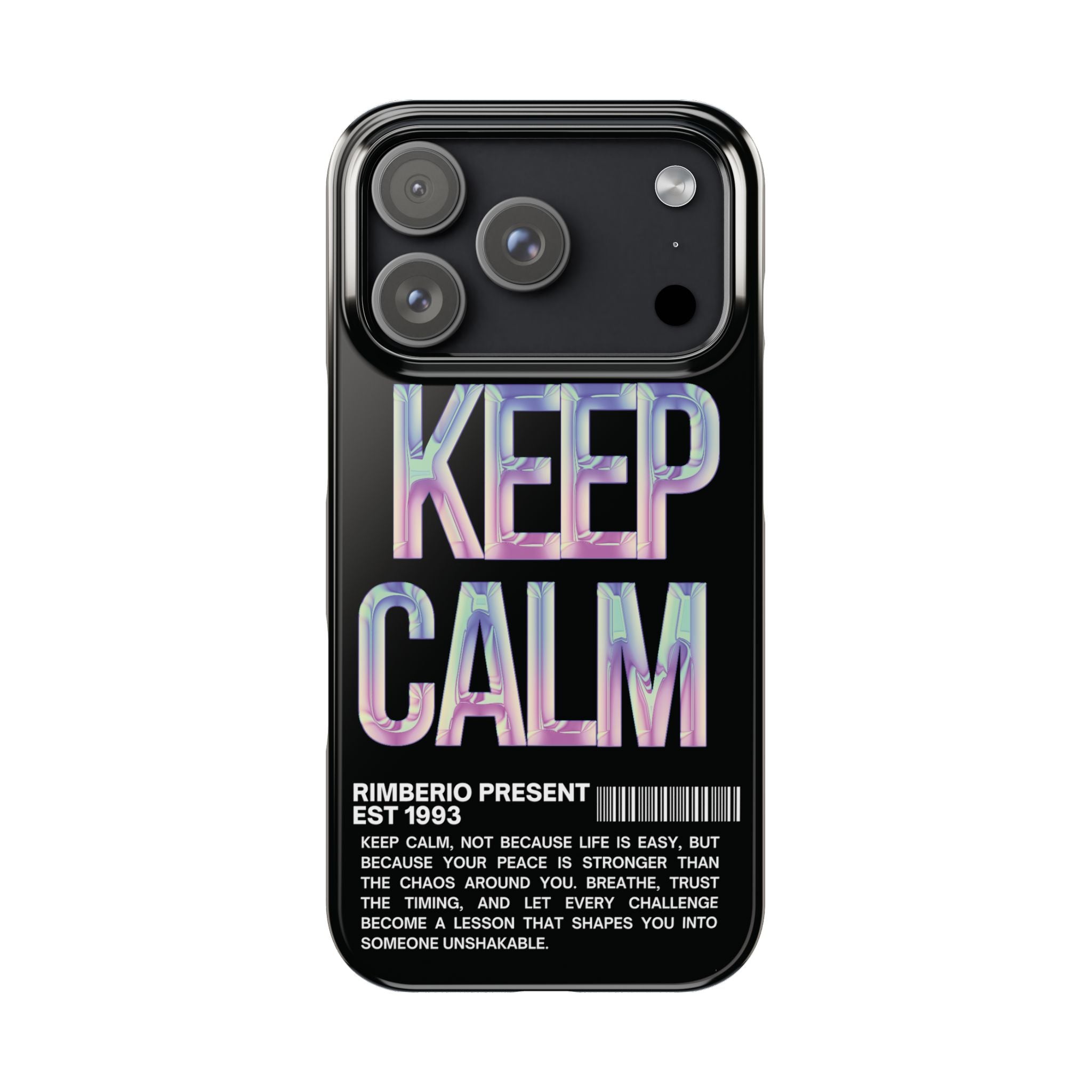 Motivational Slim Phone Case - Keep Calm Design